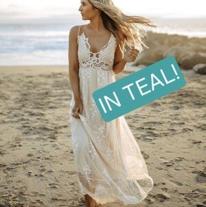 Magnolia Boutique Lace Dress in Blue-Green